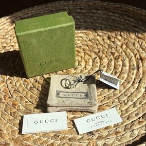 Great used condition Gucci Interlocking G Silver Ring Size 6.5 US